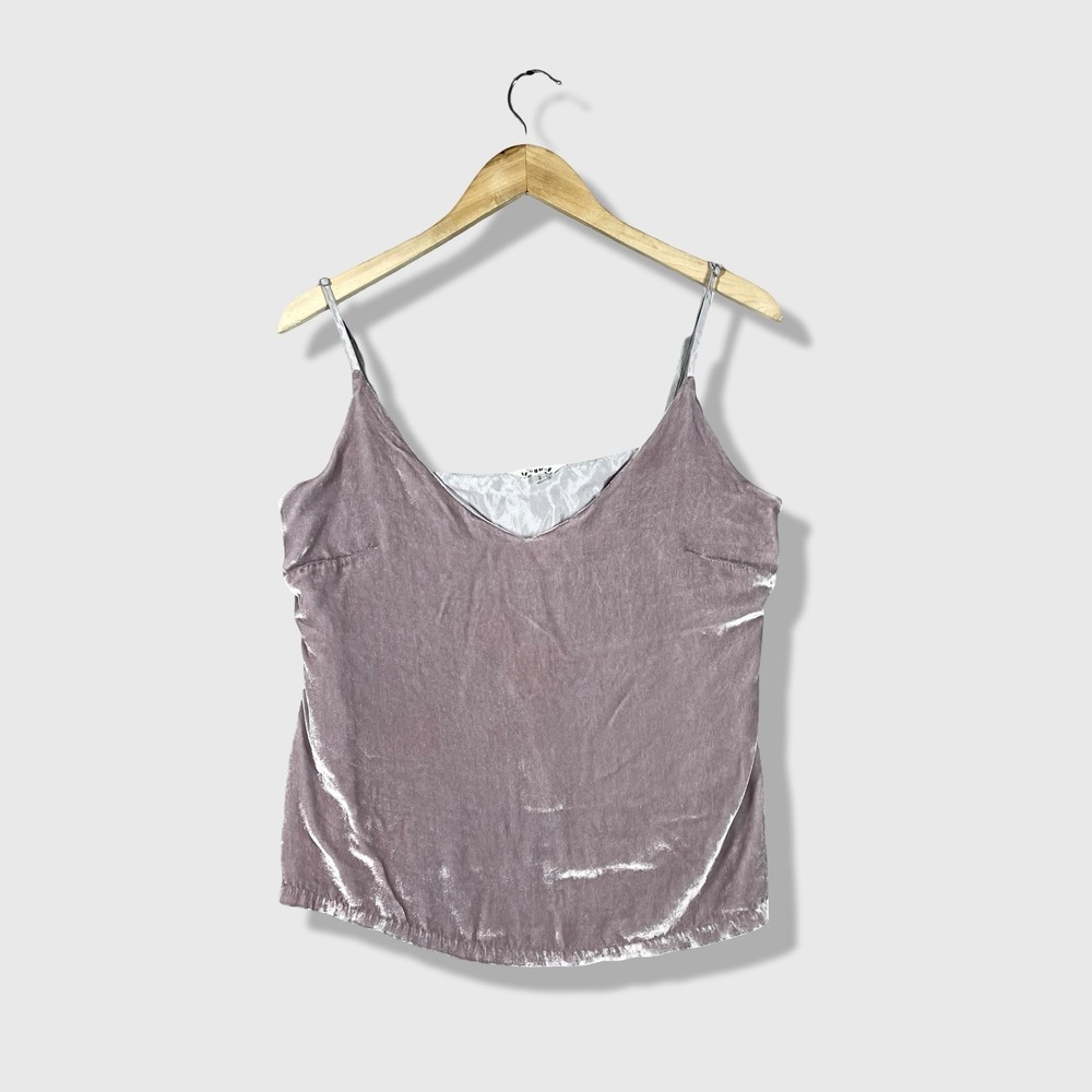 Sleeping With Jacques Cami Women 2 Gray 100% Silk Velvet Cupra Minimalist Luxe‎